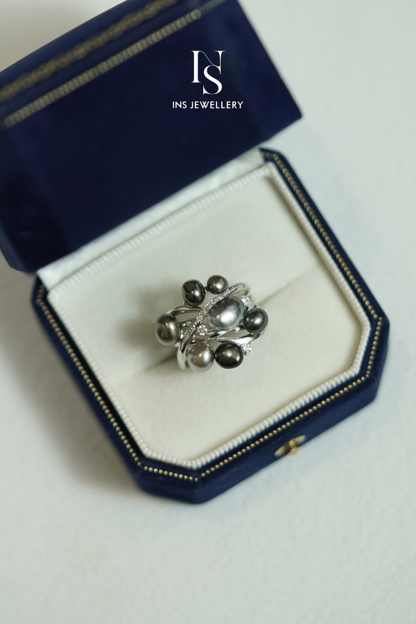 Tahitian Keshi Pearl Ring