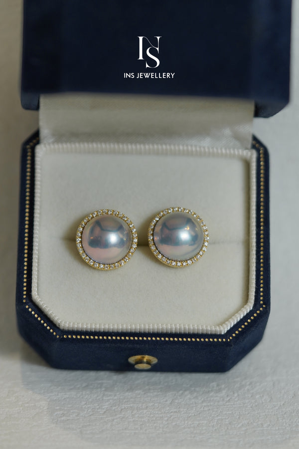 Mabé Pearl Ear Studs