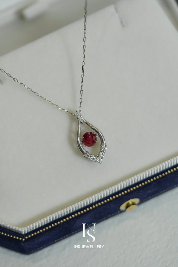 Ruby Heartbeat Necklace