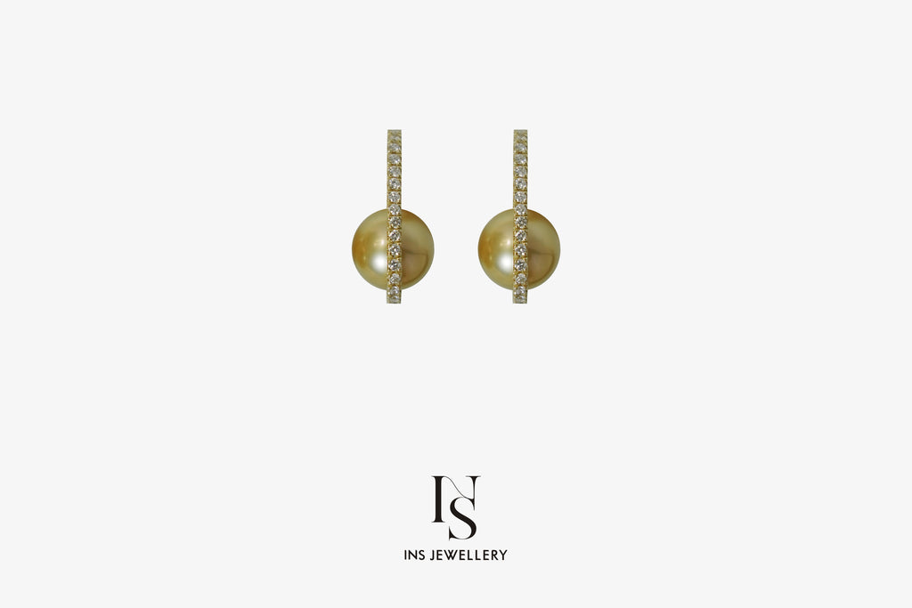 Golden Pearl Earrings