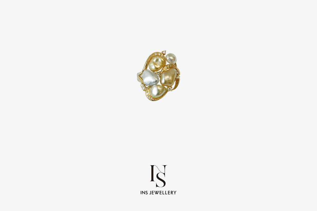 South Sea Keshi Pearl Ring
