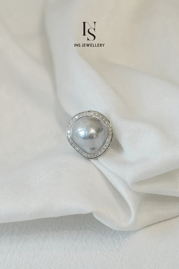 South Sea Baroque Pearl Ring