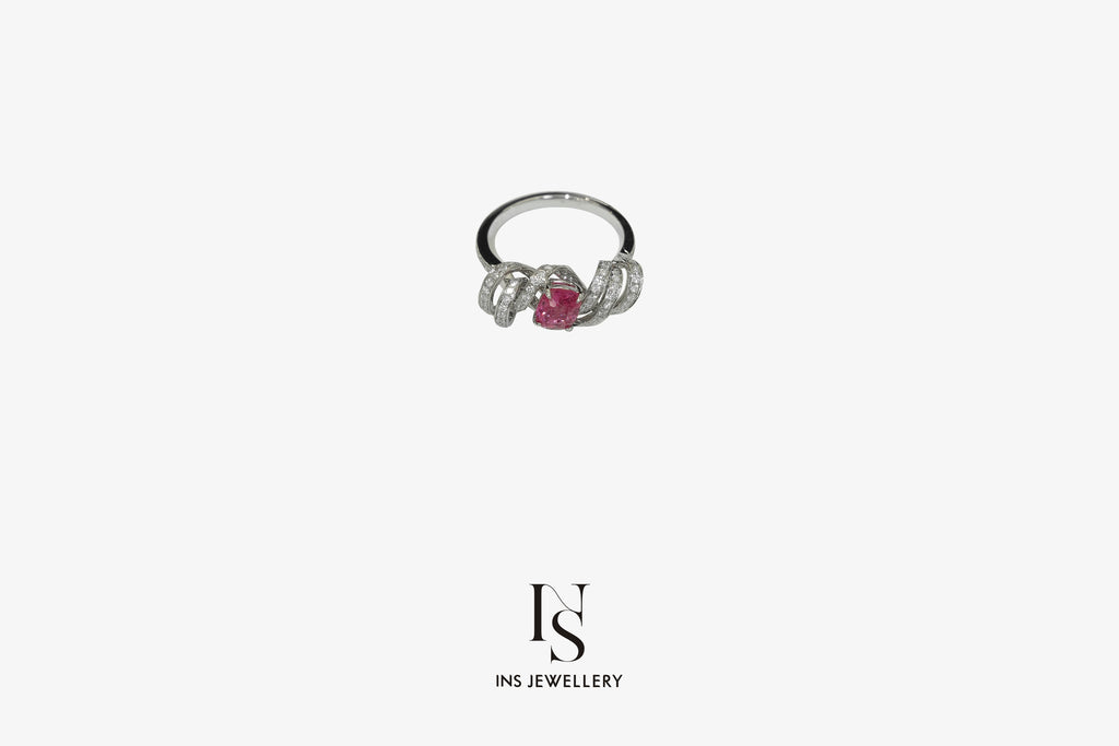 Hot Pink Spinel Ring