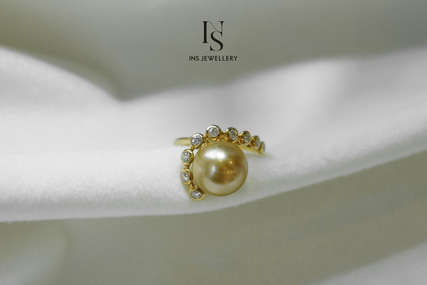 Golden Pearl Ring