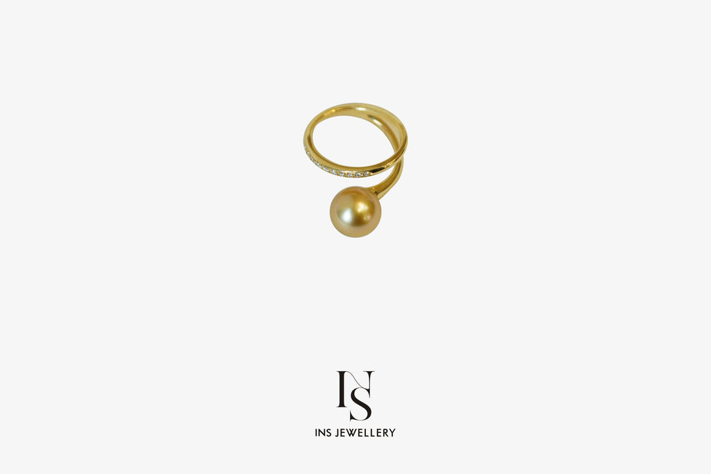 Golden Pearl Ring