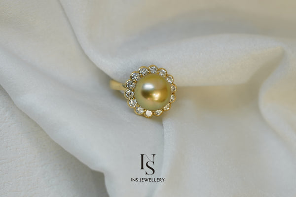 Golden Pearl Ring