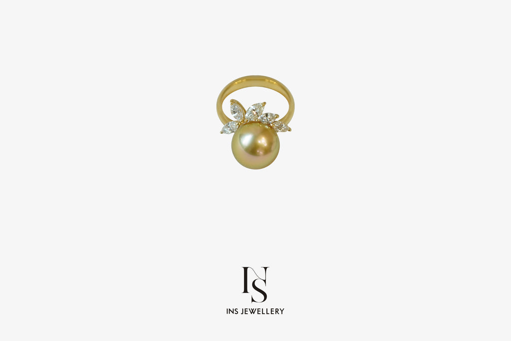 Golden Pearl Ring