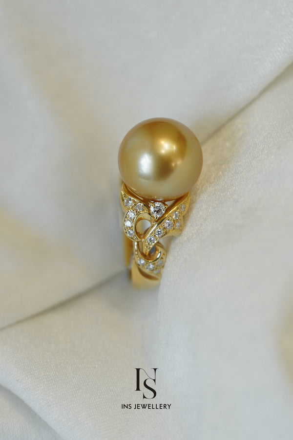 Golden Pearl Ring