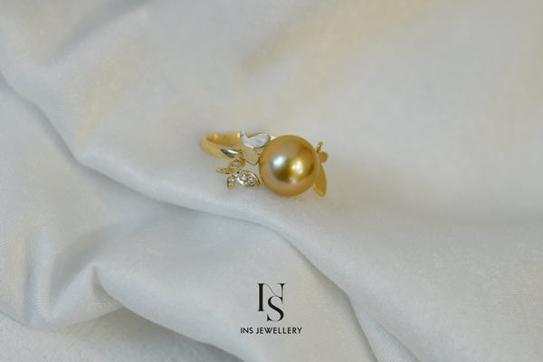 Golden Pearl Ring