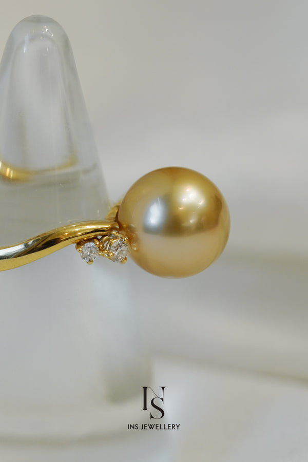 Golden Pearl Ring