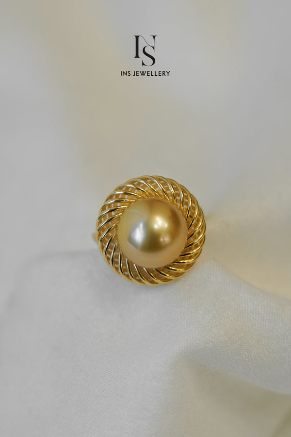 Golden Pearl Ring