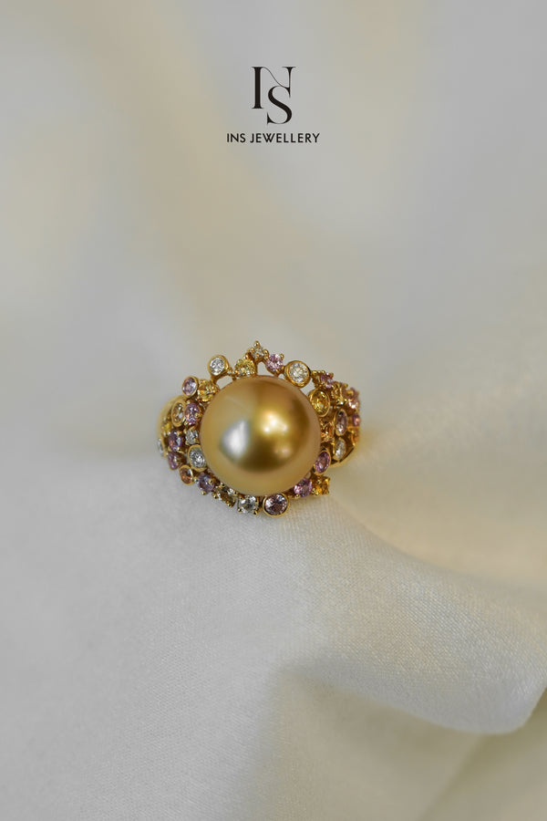 Golden Pearl Ring