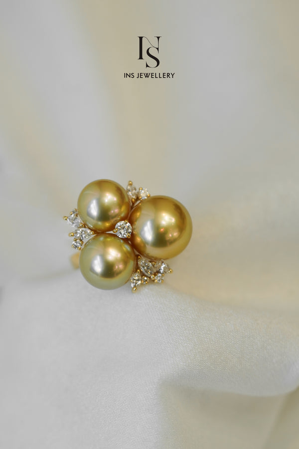 Golden Pearl Ring