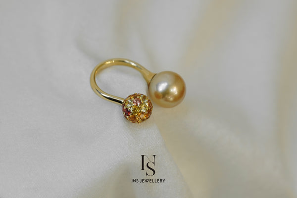Golden Pearl Ring