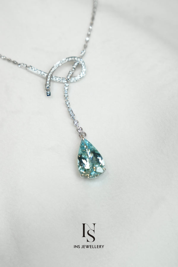 Aquamarine Long Necklace