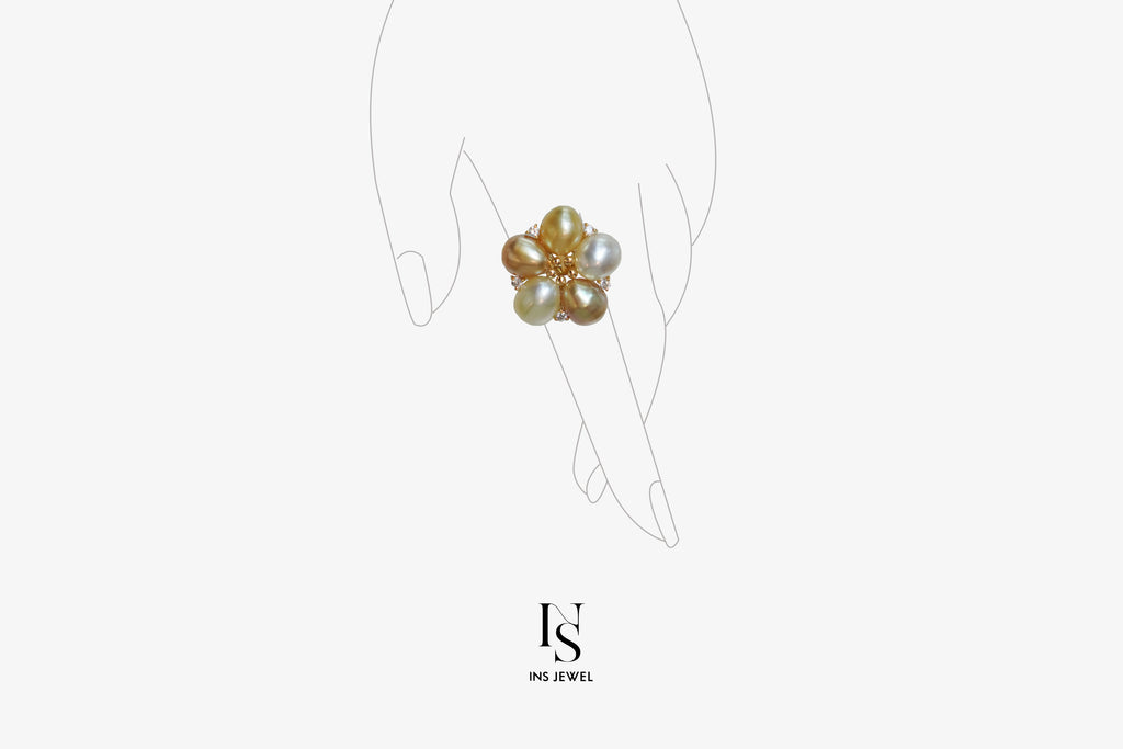 0319 South Sea Keshi Pearl Ring