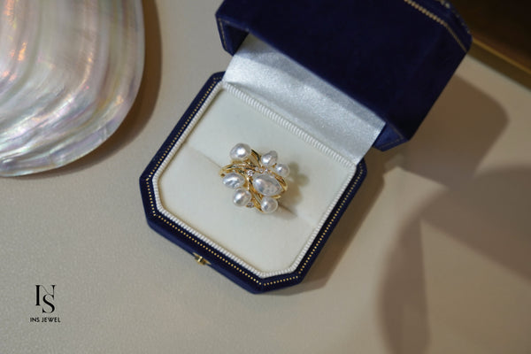 0324 South Sea Keshi Pearl Ring