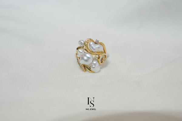 0325 South Sea Keshi Pearl Ring