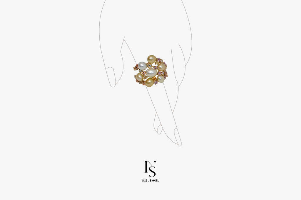 0326 South Sea Keshi Pearl Ring