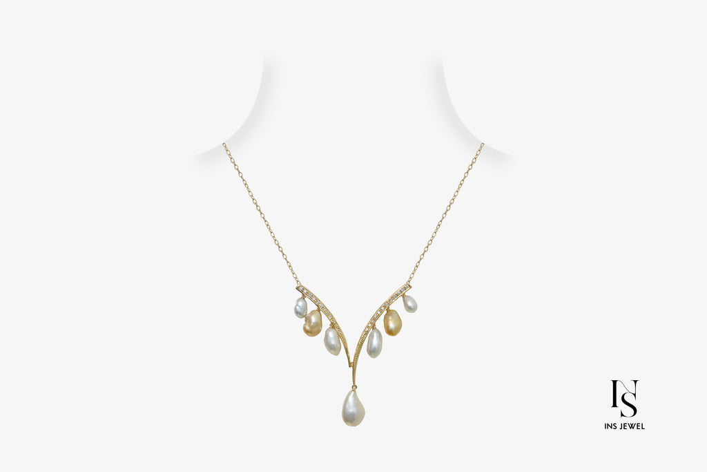 0348 South Sea Keshi Pearl Necklace