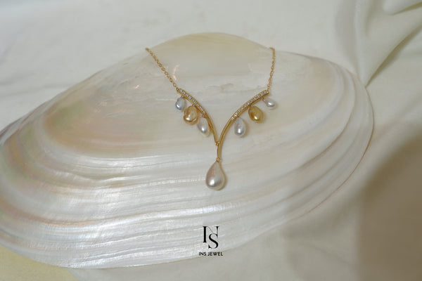 0348 South Sea Keshi Pearl Necklace