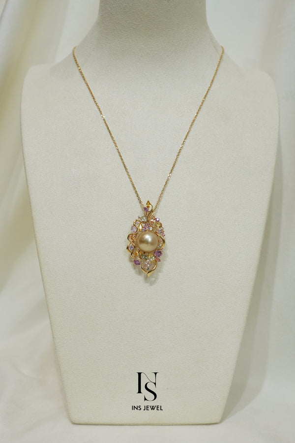 0356 Golden Pearl Necklace