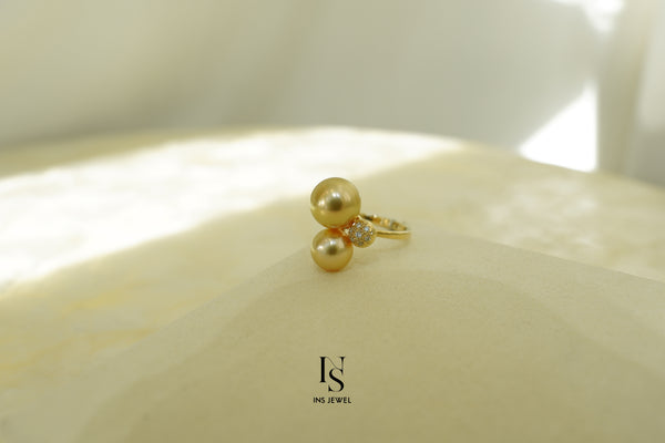 Golden Pearl Ring