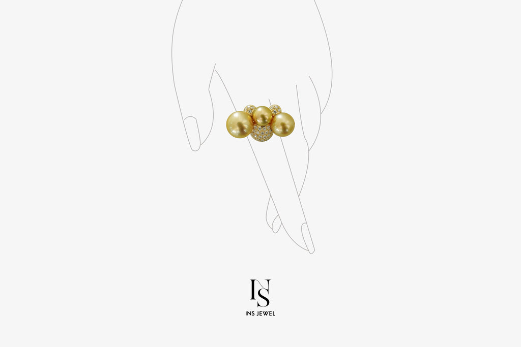 Golden Pearl Ring