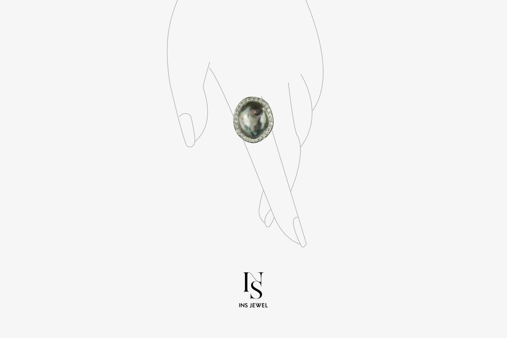 Tahitian Keshi Pearl Ring