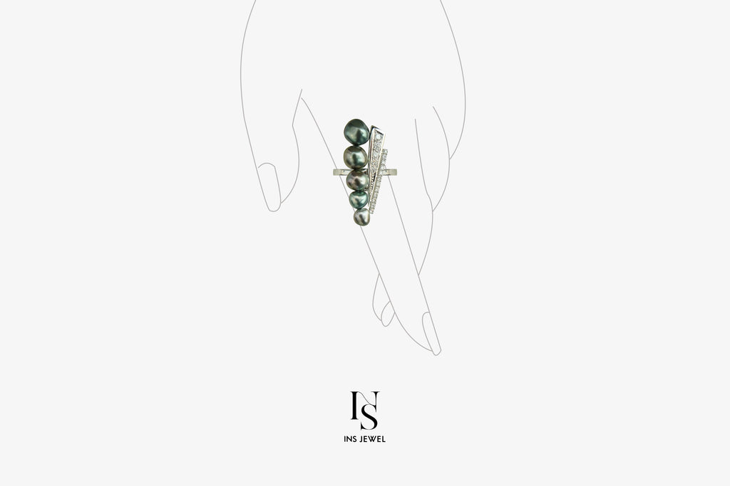 Tahitian Keshi Pearl Ring