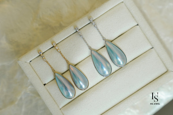 Mabe Pearl Drop Earrings