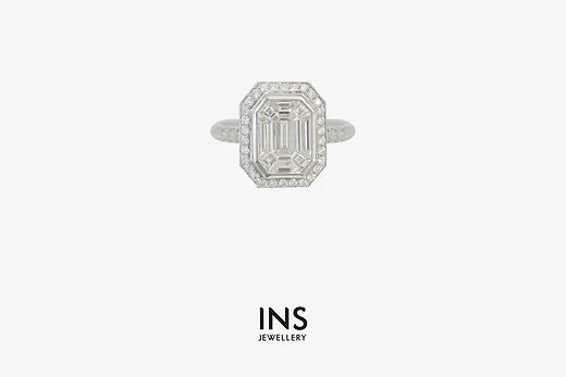 Dual Use 18K White Gold Diamond Ring