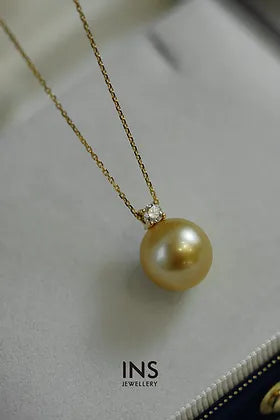 Golden Pearl Necklace
