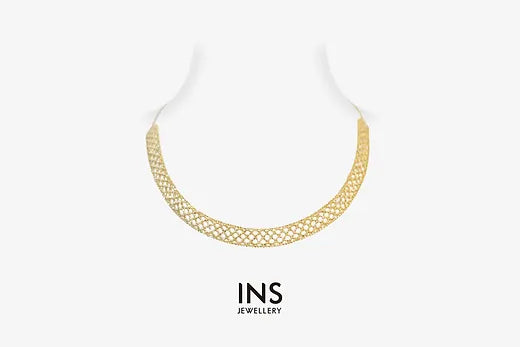 18K Gold Choker Necklace